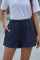 Dusty Blue Strive Pocketed Tencel Shorts