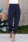 Blue Wide Waistband Pocketed Joggers