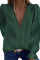 Green Elegant V-Neck Swiss Dot Lace Blouse