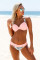 Sexy Pink Padded Gather Push-up Bikini Set