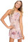 Summer Floral Print Pink Sleeveless Dress