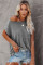 Gray Pocketed Tee with Side Slits