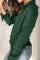 Green Long Sleeve Button Fuzzy Polka Dot Shirt