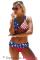 Star and Stripes Amrrican Flag Padded Push-up Bikini Set