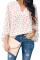 White Love You Boo Balloon Sleeve Blouse