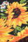 Black Sunflower Pattern Buttoned Slip Cami Dress