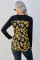 Sunflower Patch Pocket Long Sleeve Top