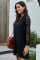 Black Lace Long Sleeves Shift Above Knee Dress