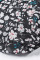 Black Blossom Contrast Swiss Dot Knit Top