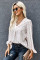 White Love You Boo Balloon Sleeve Blouse