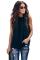 Black Ruffle Trim Neckline Tank Top
