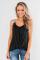 Black Somewhere Next To You Twist Tank Top