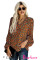 Brown Love You Boo Balloon Sleeve Blouse