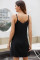 Black Buttoned Slip Dress