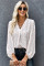 White Love You Boo Balloon Sleeve Blouse