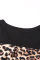 Black Leopard Patch Pocket Long Sleeve Top