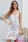 White Floral Pattern Buttoned Slip Cami Dress