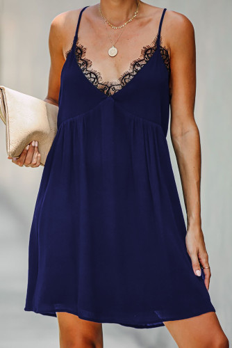 Blue Lace Babydoll Dress