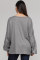 Gray Loose Casual Puffy Sleeve Top