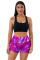 Multicolor Tie-dye Print Booty Yoga Shorts