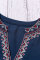 Blue Boho Floral V Neck Long Sleeve Casual Top