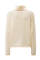Beige Turtleneck Balloon Long Sleeve Pullover Sweater