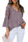 Purple Crochet Lace Button Top