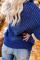 Blue Chunky Turtleneck Sweater