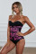 Rose Leopard Printing Compression Double Strap Latex Waist Trainer