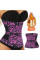 Rose Leopard Printing Compression Double Strap Latex Waist Trainer