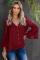 Burgundy The Du Jour Crochet Blouse