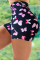 Pink Butterfly Print Booty Yoga Shorts