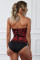 Red Leopard Printing Compression Double Strap Neoprene Waist Trainer