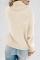 Beige Turtleneck Balloon Long Sleeve Pullover Sweater