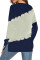 Dark Blue Color Block Sweatshirt
