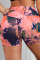 Pink Tie-dye Print Booty Yoga Shorts