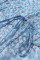 Sky Blue Saint Helena Printed Ruffle Blouse