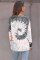 Gray Ombre Tie Dye Loose Leisure Sweatshirt