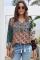 Multicolor Floral Print Peasant Blouse