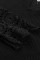 Black Crochet Lace Hem Sleeve Button Top