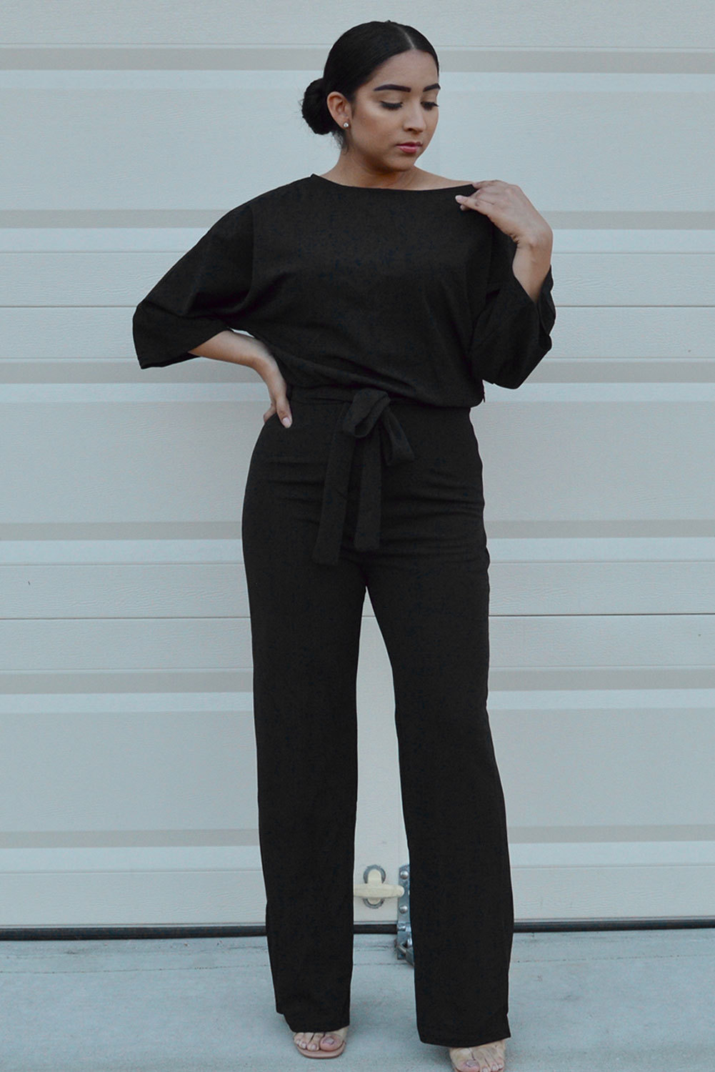 all black date night outfit